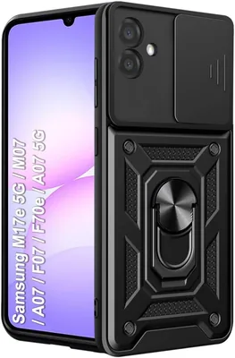 TheGiftKart का टाफ़ आर्मर बैक कवर केस Samsung Galaxy M17e 5G / M07 / A07 / F07 / F70e / A07 5G के लिए | किकस्टैंड & रिंग | 70% ऑफ़