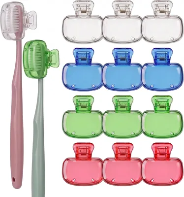 QBXMY7 12 Pcs Toothbrush Cover Heads Protector Case