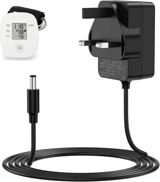 6V AC Adapter for Omron Blood Pressure Monitor M2 Basic M3 M4 M6 M7 Comfort X2 Basic X3 Comfort X4 X7 Smart, RS1, RS2