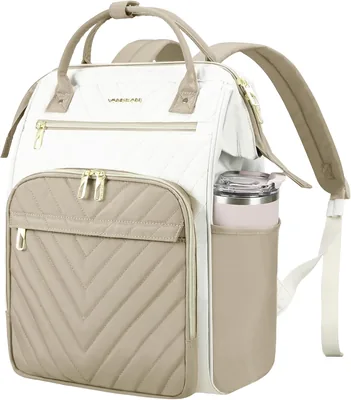 Vankean Laptop Rucksack für Frauen, Computer-Arbeitstasche mit großem Fassungsvermögen, wasserdichtes College-Tagesrucksack Schulranzen Geschäftstasche