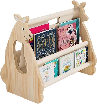 Librero Infantil Montessori con Diseño de Canguro, Guardar y Encontrar Libros Rápido