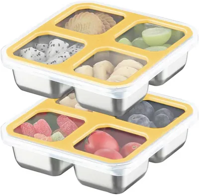 Misichao 4-Compartment Stainless Steel Snack Box | Best Deal