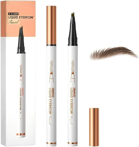 2er-Pack Magic Microblading Eyeliner, smudgefest, natürliche Augenbrauen, definiert (Dunkelbraun)