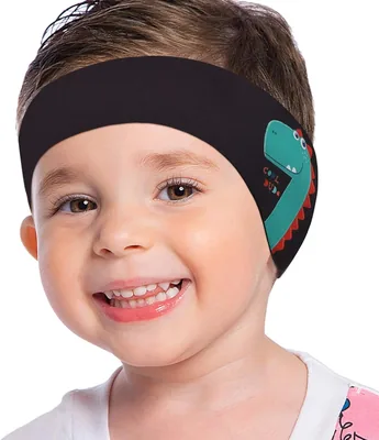 MoKo Waterproof Natación Diadeja, Banda para la Cabeza Ajustable Protección Anti-Deslizamiento Plugs para el Cabello con Patrón Animal Lindo para Niños