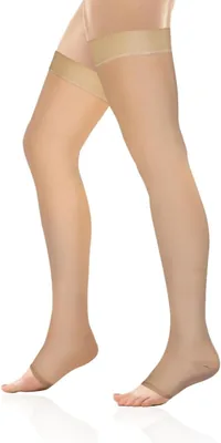 Medical Compression Stockings - Class 2 (23-32 mmHg) Thigh High with Silicone Band - Large - Graduated Support for Varicose Veins - Best Deal