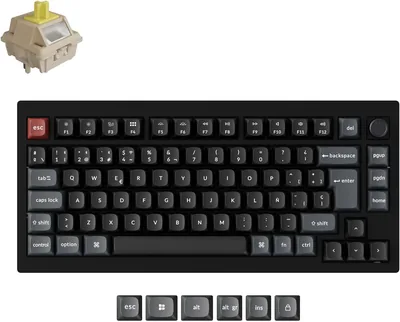 Keychron V1 Ultra 8K Teclado Mecánico Inalámbrico Personalizado con Knob, 2.4 GHz/Bluetooth 5.3/con Cable, 660h Batería, Retráctil — Mejor Oferta