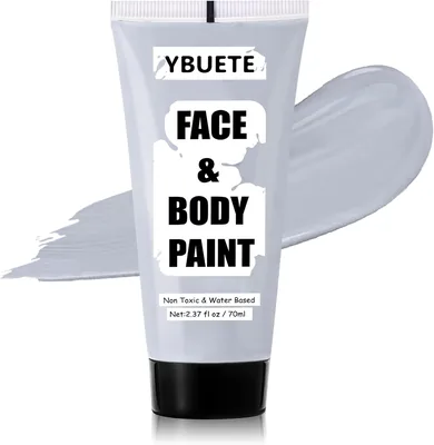 YBUETE Light Grey Zombie Face Paint 2.37oz