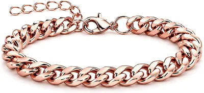 Pure Copper Cuban Link Bracelet - 7.5"-8" Adjustable