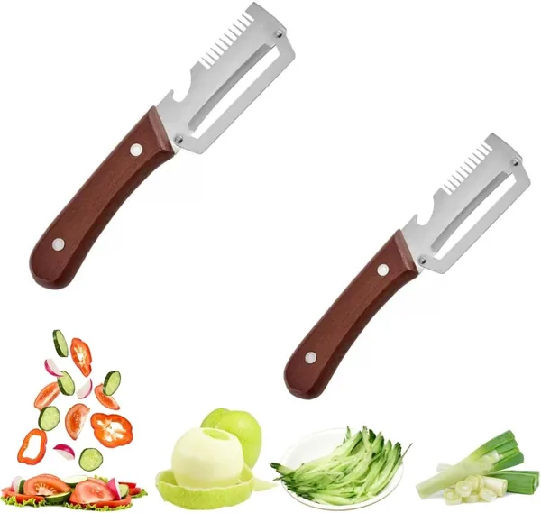 2 St ck Multifunktionaler Gem sesch ler, 3-in-1 Gem sesch ler Sparsch Ler, Sparsch ler und Flaschen Ffner