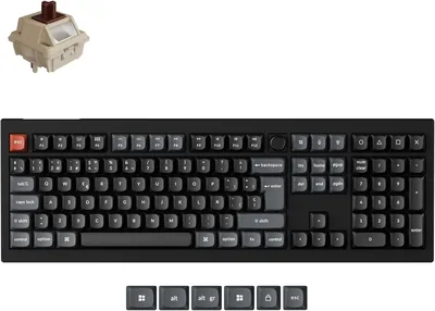 Keychron V6 Ultra 8K Teclado Mecánico Inalámbrico Personalizado con knob, 2.4 GHz/Bluetooth 5.3/con Cable, 660h Batería, Retráctil - Best Deal