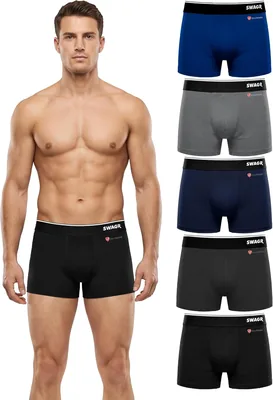 SWAGR 5 Pack Men's Cotton Underwear - Anti-Bacterial, Best Deal