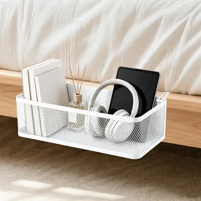 STARVAST Bedside Caddy Shelf, White Organizer for Bunk Beds