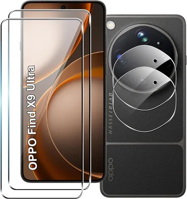 QUSRTMUE Temperat Glass för OPPO Find X9 Ultra 5G[2+2pc] Kamera Överkrypning + HD Temperat Glass, Inga Bläddor - Best Price