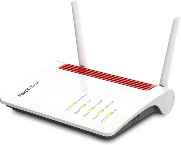 FRITZ!Box 6850 5G: Hochgeschwindigkeits-Internet & WLAN bis zu 866 MBit/s, 4 Gigabit-Anschlüsse