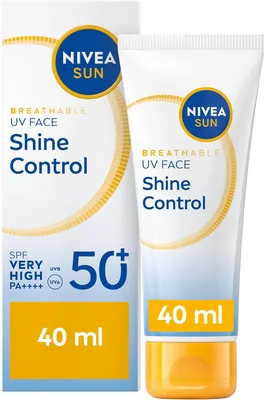 Nivea Sun UV Face Shine Control SPF50+ - 40ml Mattifying Sunscreen - Best Deal