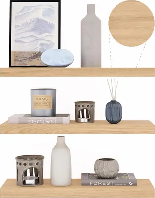 KITUL Set de 3 Repisas Flotantes de Pared 50x15 cm, Roble Mérida - Mejor Oferta