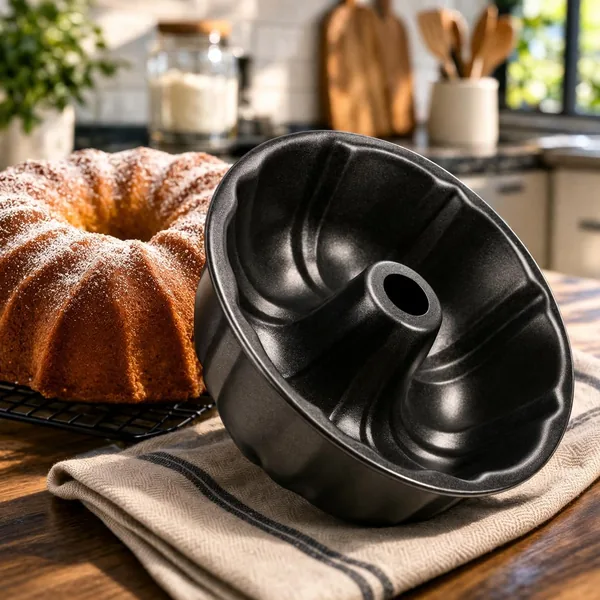 Forma Assadeira Redonda 24cm com Furo Central Antiaderente Premium