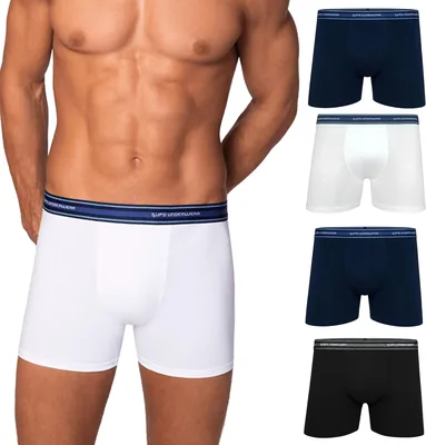 Kit 4 Cuecas Lupo Masculinas Boxer Algodão Macio Confortável Original - Melhor Preço