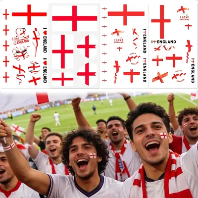 تاتويات مؤقتة لبطولة كأس العالم من ماكسمانا - 36 قطعة، مقاومة للماء وغير سامة
