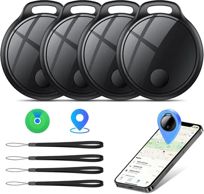 Étiquette de suivi Air 4 pièces : compatible avec Apple Find My (iOS uniquement), alarme sonore 120dB, batterie remplaçable, étanche IP68