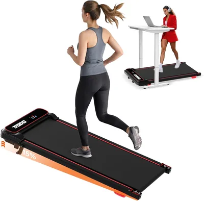 Mill de marche inclinable 15%, 1-6 km/h avec application | Mat roulant électrique pour la maison et le bureau, compact et portable