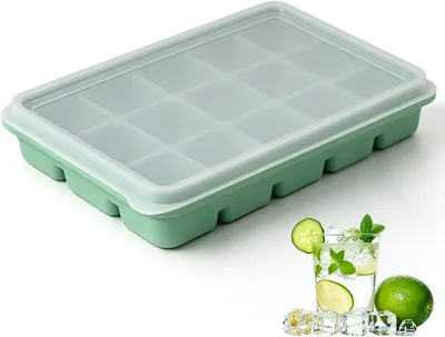 Azxb Ice Cube Trays with Lid 15 Pack Best Deal