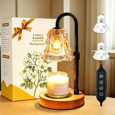Lámpara Calentadora de Velas Ajustable con Temporizador - 4 Niveles de Brillo