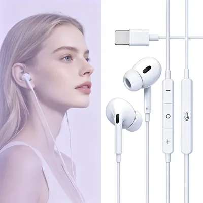 Type-C Wired Earphones 81% Off HiFi Bass