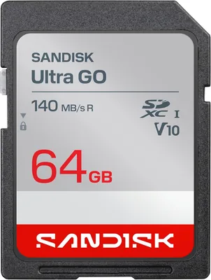 سانديسك أولترا جو، بطاقة ذاكرة SD UHS-I، 64 جيجابايت، سرعة تصل إلى 140 ميجابايت/ثانية، للكاميرات الرقمية، فائقة الدقة، C10، ضمان 10 سنوات