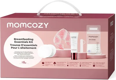 Kit Postpartum Momcozy 73 Pièces pour Jeunes Mères, Essentiels pour l'Allaitement avec Sacs de Milk-Up et Pads de Soutien