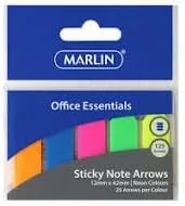 Marlin Office Essentials Sticky Note Pad - Pastel Colours (76x76mm), 400 Sheets