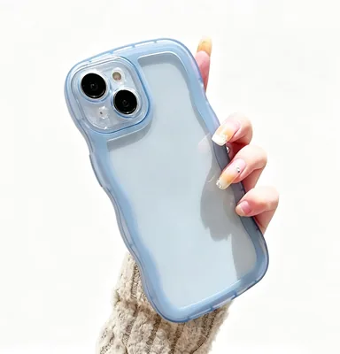 Magloo iPhone 12 Mini用ケース ウェーブパターン 韓国製 シンプルで可愛い 保護レンズ付き 人気