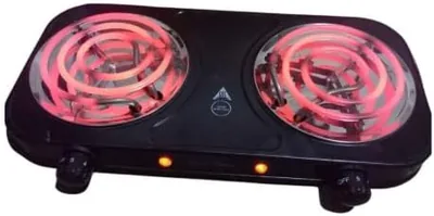 GoodMama Hot Plate Stove 2000W Double Spiral Burner, Black