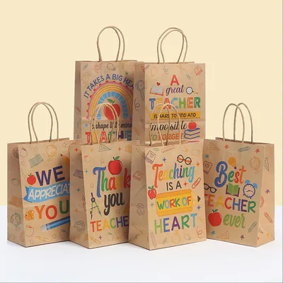 6 Pcs Teacher Gift Bags Teacher Appreciation Gifts Best Deal