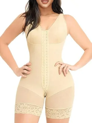 Fajas Colombianas Full Body Shapewear Waist Trainer Tummy Control Post Surgery Shaper with Zipper - Best Deal