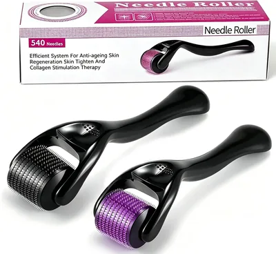 2 Unidades Rodillo Facial Dermaroller 2.5mm para Crecimiento de Pelo y Barba | Estimula Producción