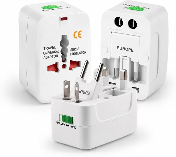 Adaptadores de Tomada Universal - Compatível com 150+ Países, Bivolt, Compacto e Seguro