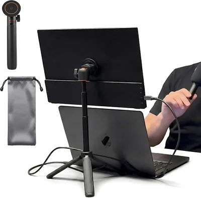 AiFeelife Podstawka pod monitora podróżna, składana, uchwyt magnetyczny, regulowana wysokość, do monitorów przenośnych 15,6"