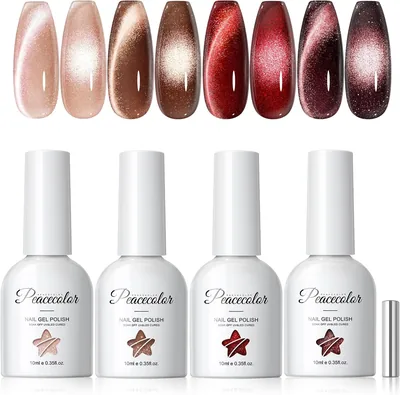 PEACECOLOR Gel Nail Polish Set 4 Autumn Colors