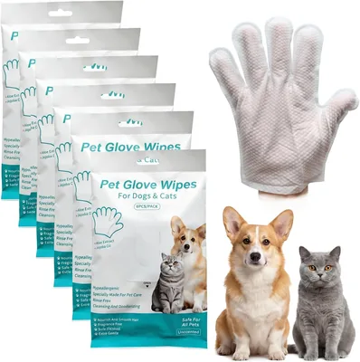 Guantes de Limpieza XLTBOMS para Mascotas, Hipoalergénicos, Desodorizantes, 36 Unidades | Guantes para Limpieza de Animales, Sin Enjuague