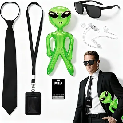 Men in Black Agent Costume Accessory Set