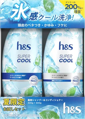 H&S サマー限定 クールミント シャンプー & コンディショナー 10.6 oz (300 g) + ポンプセット ベストディール