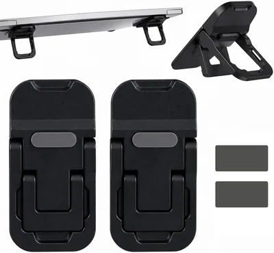 Soporte para Laptop Invisible JeeLeeko, Aleación de Zinc Plegable, 2 Niveles, Negro