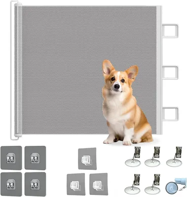 VEXORA Puerta de Seguridad para Bebé 180 x 97 cm de Malla Retráctil | Reja para Escaleras, Perro, Pasillos y Cocina (20% Off)
