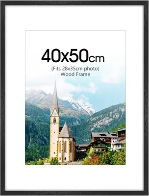 40cm x 50cm Picture Frame Solid Wood Acrylic Glass Wall Mount Best Deal