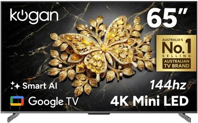 Kogan 65" Mini-LED QLED Pro 4K 144Hz Smart AI Google TV - KAQL65MQXTB - 65 | Best Deal