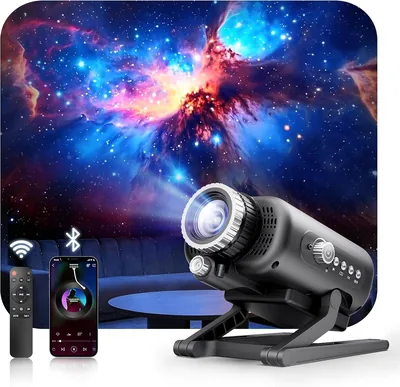 Homelist 3D Sternenhimmel-Projektor mit 60 Themen für Kinder und Erwachsene, Galaxienprojektor mit Bluetooth-Lautsprecher und weißem Geräusch