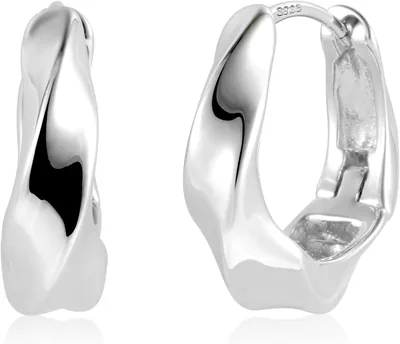 ALEXCRAFT 14K Gold Plated Hoop Earrings - Small Thick Chunky, Hypoallergenic, Best Deal