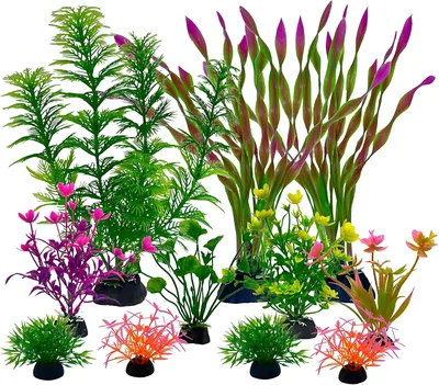Manwetye Juego de Decoración para Acuario 11 Piezas - Plantas Plásticas Acuáticas Realistas, Plantas Artificiales Decorativas Best Deal