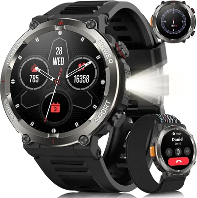 Reloj Inteligente Militar para Hombres, Llamadas y 1.45 Pulgadas